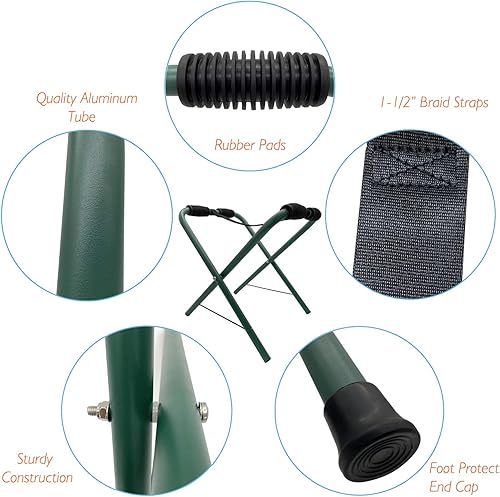 Miniatura 3 de Codinter Soporte para kayak, estante de aluminio para canoa, barco, tabla de surf para interiores y exteriores, almacenamiento portátil, 17 pulgadas