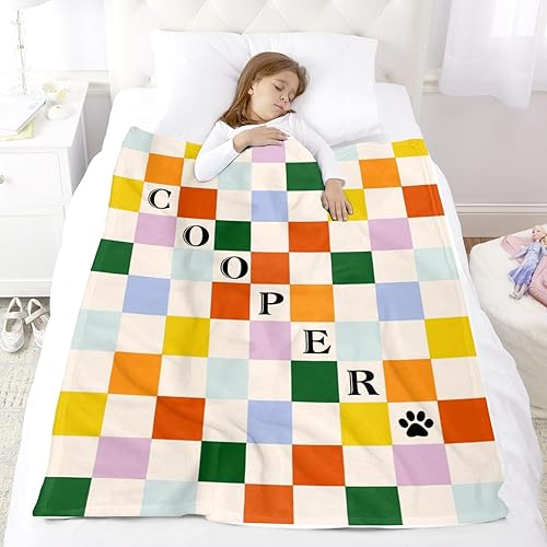 Miniatura 5 de Manta personalizada para fiesta de cumpleaños de perro, manta personalizada con nombre de foto, manta personalizada para perro con pastel para