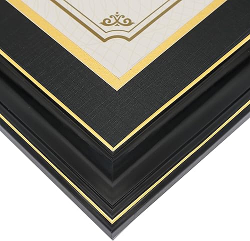 Miniatura 6 de GraduationMall Marco de graduación de clase 2025 para diploma de 8.5 x 11 pulgadas y foto de 4 x 6 con tapa de graduación y soporte para borlas,