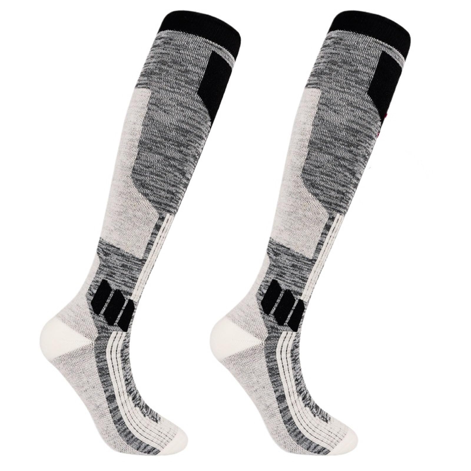 Chaussette Ski Chaussettes de Ski en Laine for Hommes et Femmes, Chaussettes randonnée Plein air Professionnelles, Hautes Chaudes Tissu éponge épais