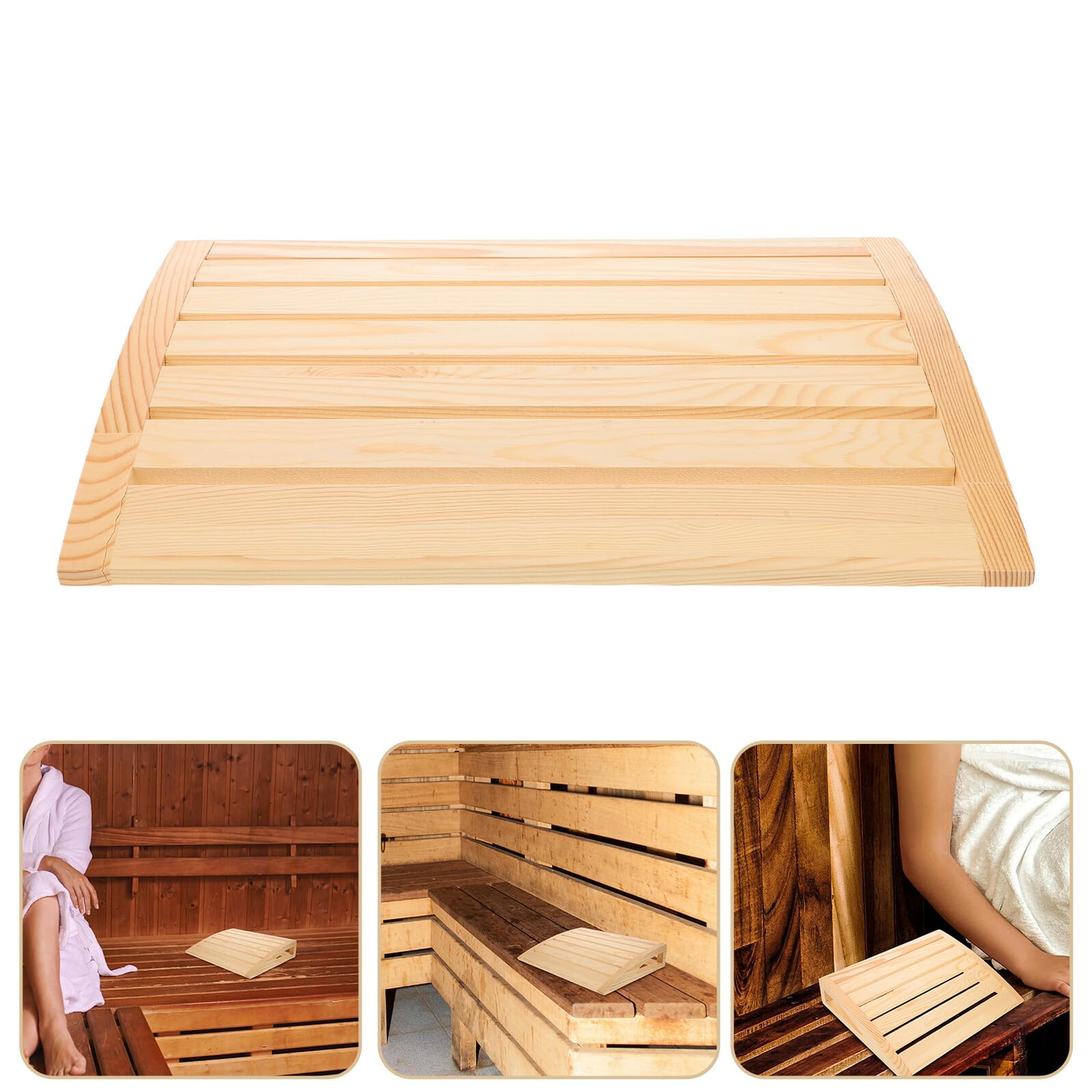 Saunakissen aus Massivholz Ergonomisch Nackenstützkissen für Dampfbad und Badewanne mit Hitzebeständigem Design zur Stressfreien Entspannung im Wellnessbereich
