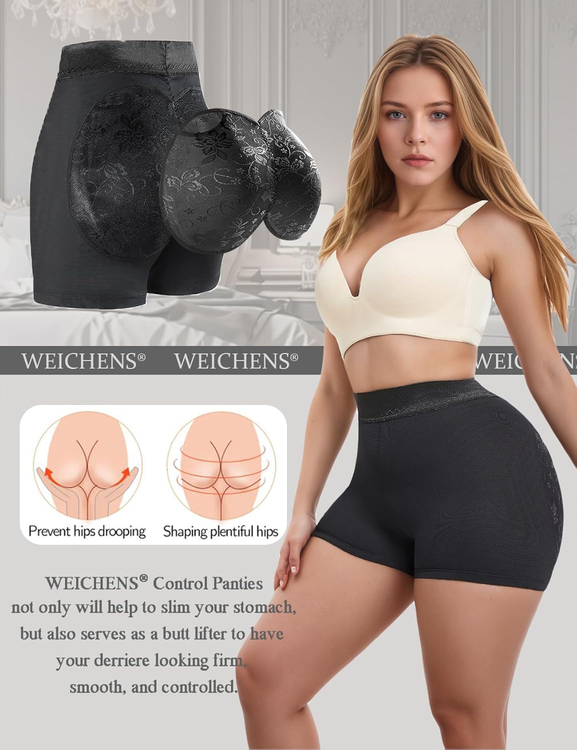 Pads Control Panties for Women Bigger Fake Butt Lifter Body Shaper Waist Trainer Shapewear Hip Enhancer Underwear - Image 3