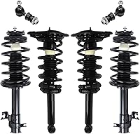 Vista 22 de Detroit Axle - Kit de puntales delanteros para Ford 2000-2004 Focus 2 puntales con muelle helicoidal 2 brazos de control inferiores con rótulas 2001