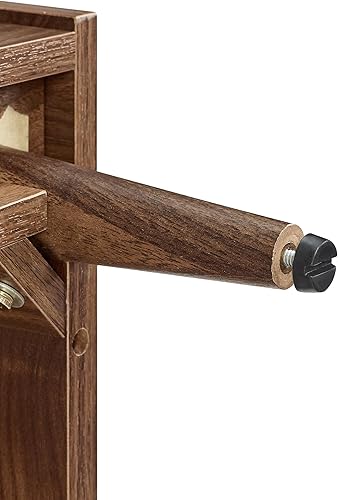 Miniatura 10 de Crosley Furniture Liam - Soporte de almacenamiento de discos de vinilo, estantes de almacenamiento escalonados para discos, nogal