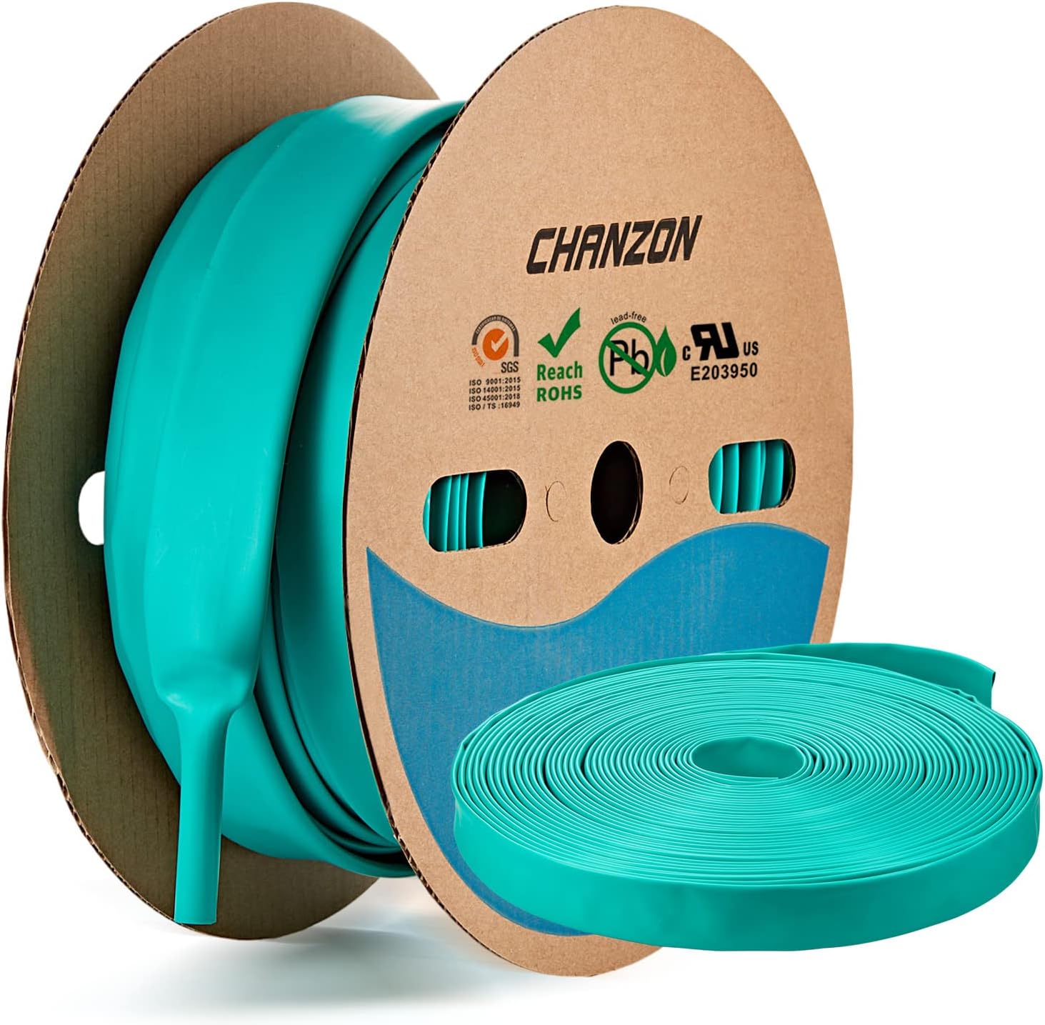 Chanzon 3:1 Ratio - 80ft Roll - Heat Shrink Tubing 1" (25.4mm) Green