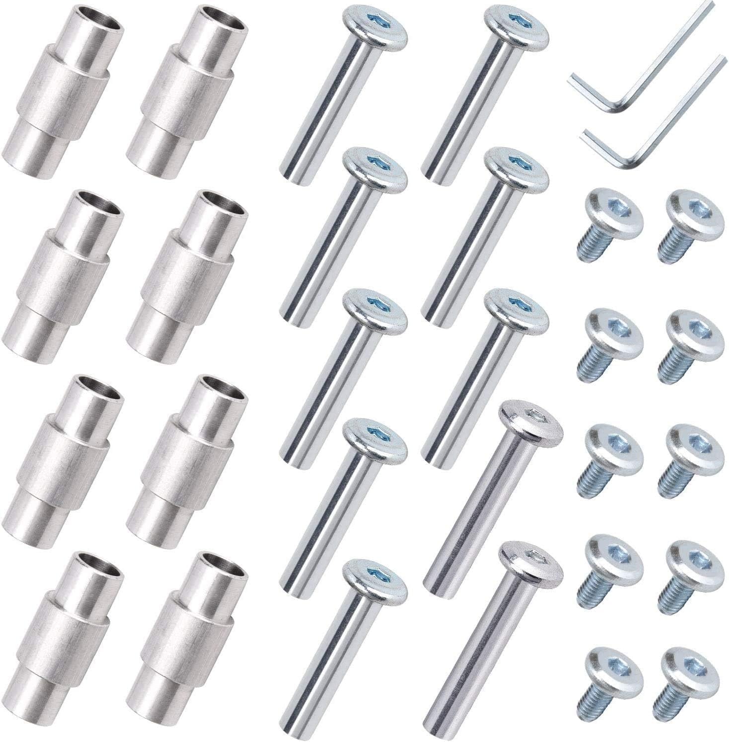THE WHITE SHOP Inline Skate Axle Spacer Replacement, Aluminum Alloy Rollerblade Wheel Bearing Spacer, Roller Replacement Accessories With Screws & Wrench (Size : B)