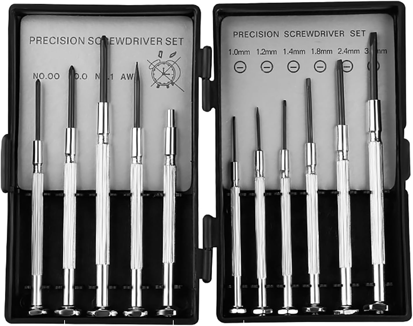 WORKPRO Set di Cacciavite di Precisione 10 Pezzi Mini, con Punta Magnetica (Piatta, Phillips