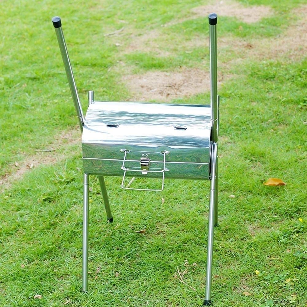 Grill na świeżym powietrzu węglowy ze stali nierdzewnej Kebab Składany grill Przenośny Idealny kemping,Grill ogrodowy