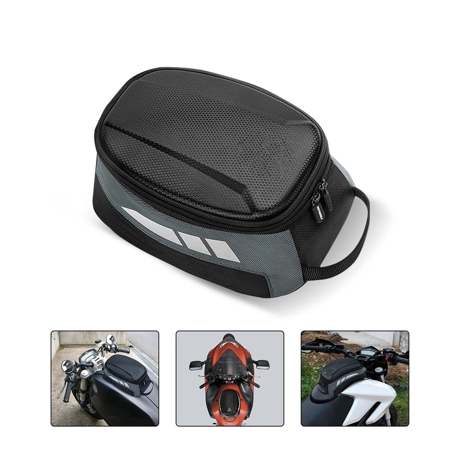 Moto Selle Bagagli Borsa Da Serbatoio Magnetica Per Moto In EVA Con Guscio Rigido Per Carburante E Olio 4,5 L Portatile Per Carte Telefono E Attrezzi Universale Nera Coppia Borse Laterali