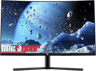 Deco Gear 27-Inch 2560x1440 HDR 400 Color Accurate Curved Gaming Monitor, VA Panel, 16:9 Aspect Ratio, 3000:1 Contrast Ratio, 99% sRGB, 85% NTSC, 90% DCI-P3, 83% Adobe RGB, 144Hz Refresh Rate
