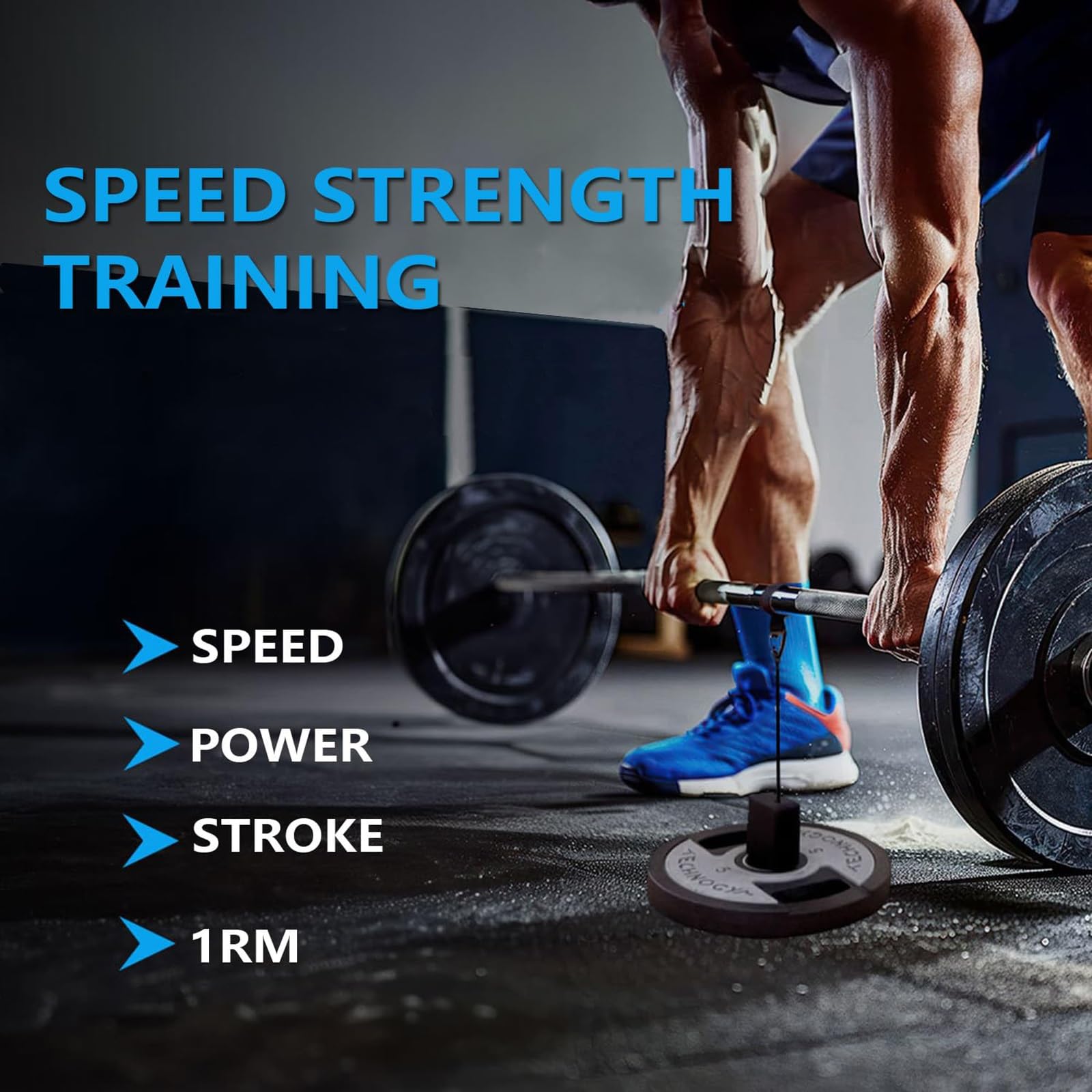 Encoder Lineare Per Powerlifting E Salti Verticali, Tracciatore Di Velocità E Potenza VBT Con 9 Modalità Di Test, Monitoraggio Dei Dati Di Allenamento In Tempo Reale, Batteria Da 50 Ore