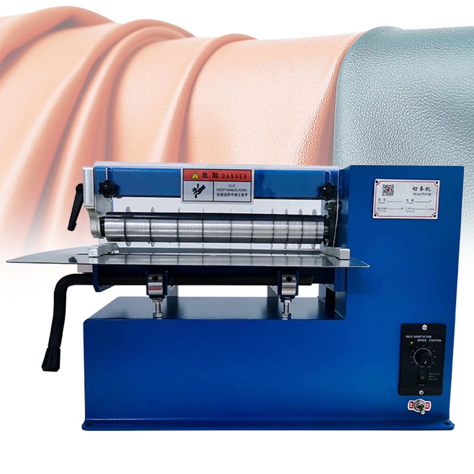 ASerZenith Leather Slitter, 1350Rpm Leather Strip Belt Cutting Machine, 0.5-6Mm Cutting Thickness, Speed Adjustable Diy Leathercraft Splitter Skiver Machine