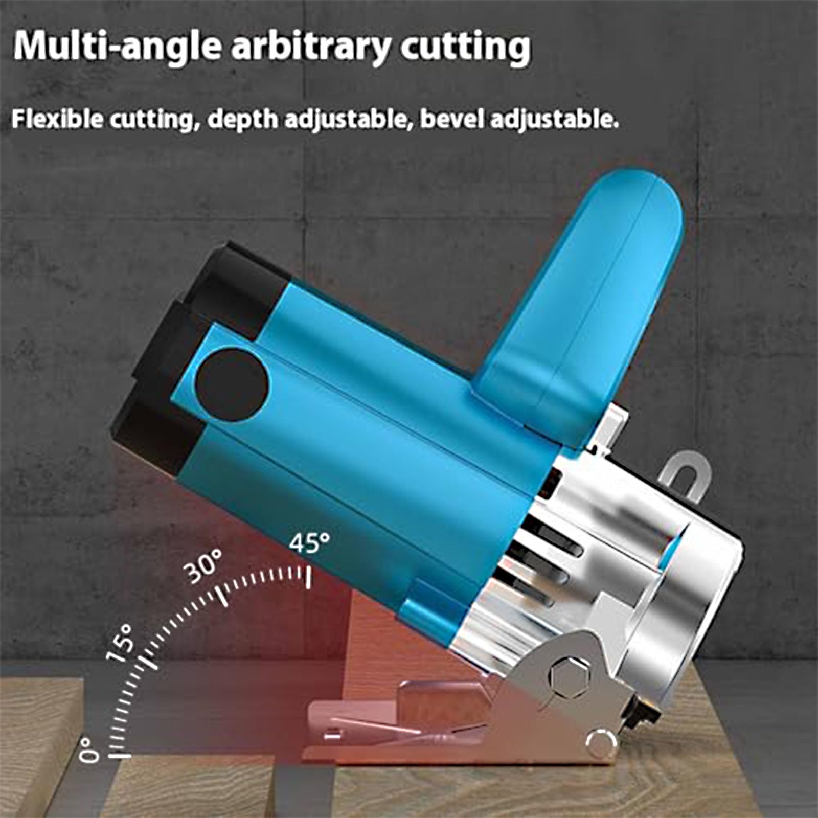Máquina de Corte de Hormigón Eléctrica de 4480W Portátil Multiusos Para Ranurar Paredes Profundidad Ajustable 0-30Mm, Herramienta de Cincelado de Pared Para Piedra, Ladrillo, Carpintería, Sierra de