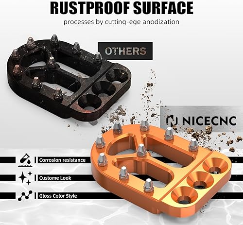 Miniatura 4 de NICECNC Extensión de pastilla de palanca de freno trasero naranja compatible con KTM 390 Adventure 2020 2021,690 Enduro R 2008-2021,690 SMC R