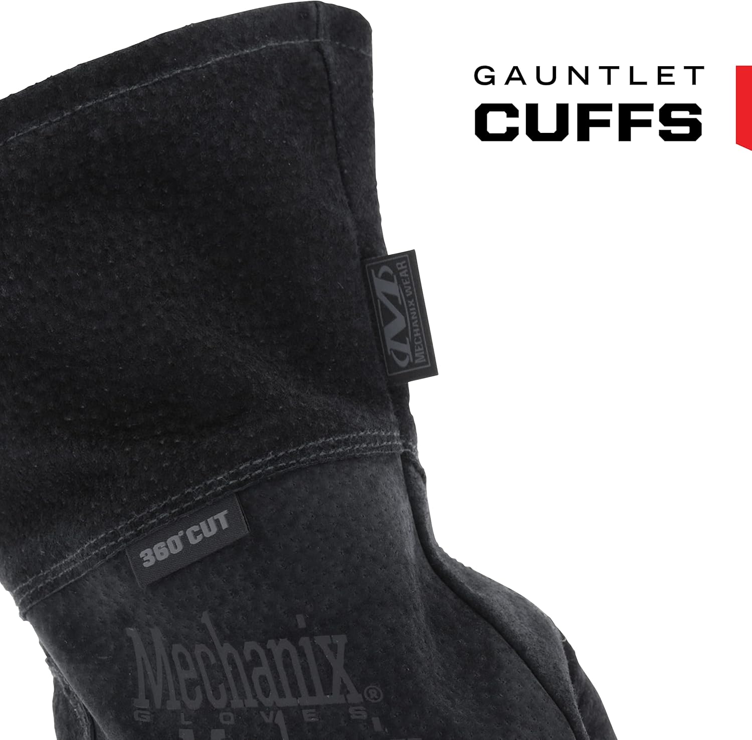 Mechanix Wear: Regulator MIG Welding Gloves, 360 Cut Resistance, ANSI A4, Durahide Boar Leather, Heat Resistance, DuPont Kevlar Stitched for Added Durability, Safety Gloves for Work (Black, Medium)