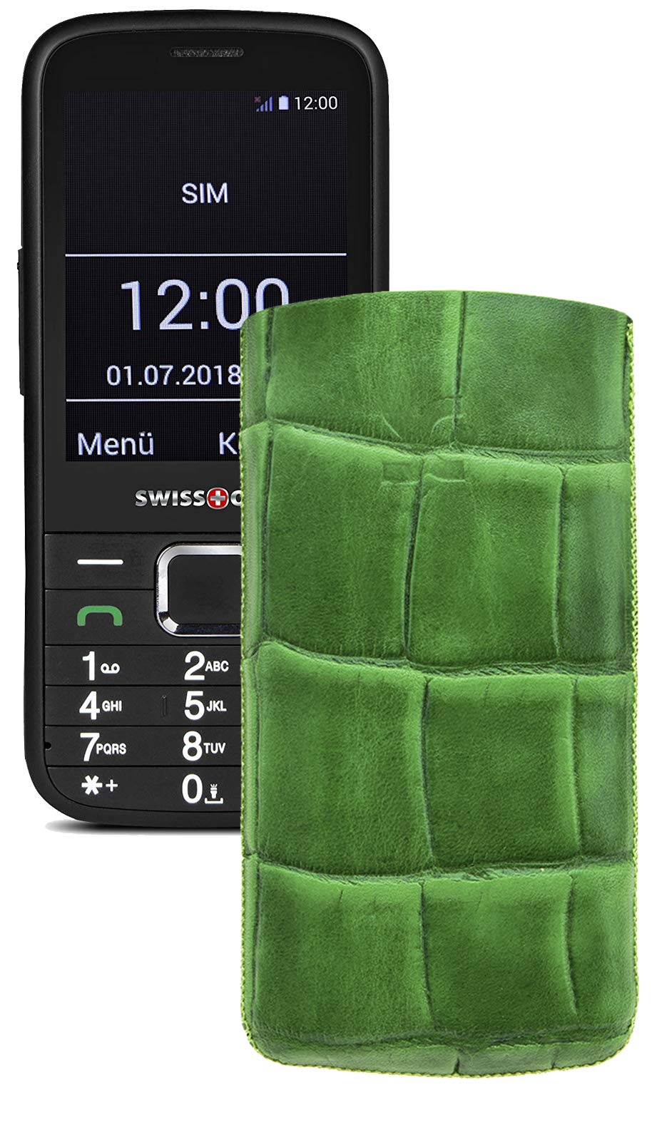 Suncase Originale Custodia Compatibile Con Swissvoice S38 Custodia Astuccio IN Pelle Custodia Per Cellulare Custodia Protettiva Custodia IN Mocca