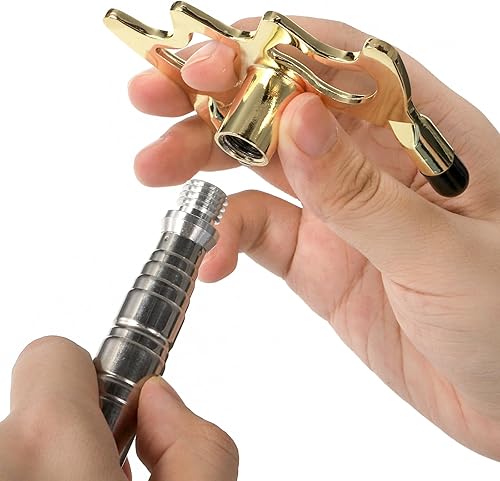 Miniatura 7 de Puente de taco de billar retráctil, palo de puente de taco de billar, soporte para taco de billar con 3 piezas de cabezal de puente de latón