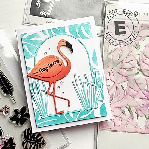 Miniatura 3 de Flock Star Flamingo de Julie Ebersole, Essentials by Ellen Stamp & Die Combo, diseño de tarjeta interactiva, sentimientos humorísticos