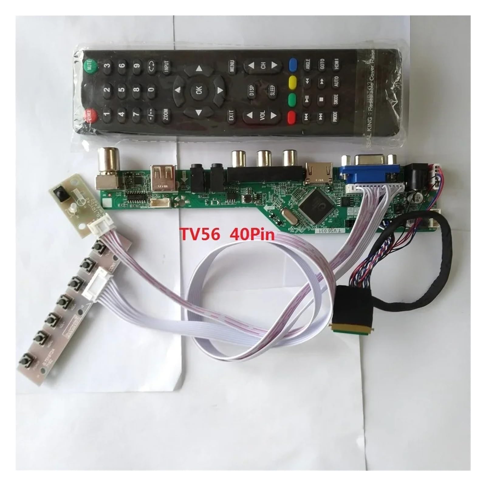 Scheda Driver Del Controller LP156WH2-TLEA Kit 1366X768 USB 15.6 "LCD LED Kit Driver EDP A 40 Pin | LVDS TV Pannello AV Schermo VGA Telecomando