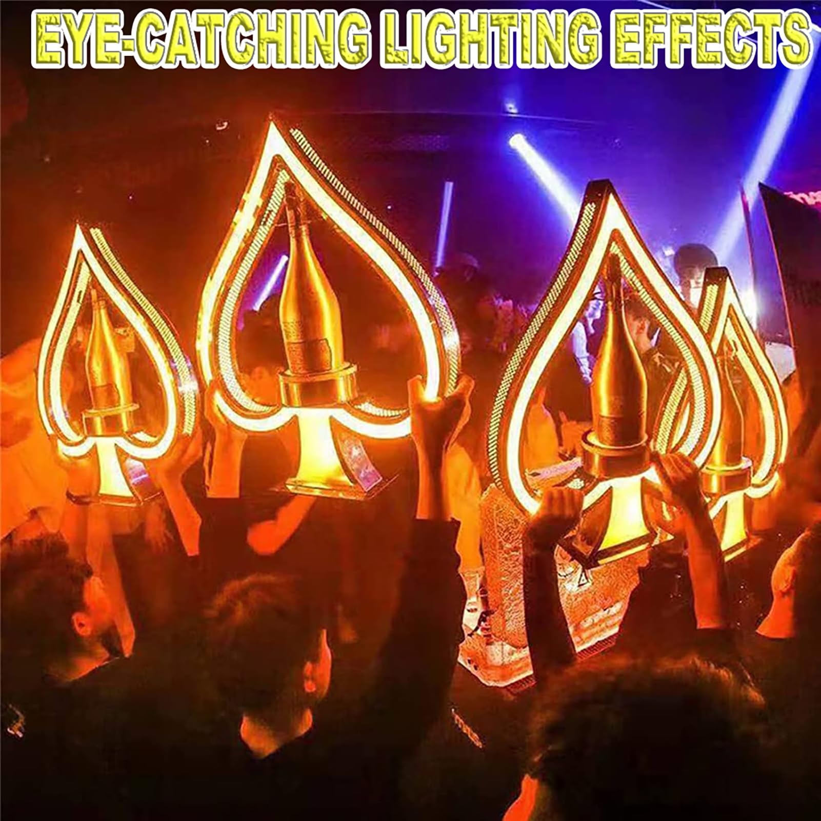 Espositore a LED per bottiglie di champagne, ricaricabile, per bar, hotel, discoteca, feste private, illuminazione perfetta per bottiglie di vino e supporto per presentazioni