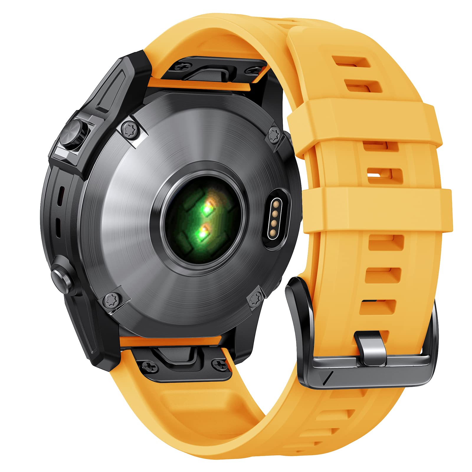 NotoCity for Garmin Fenix 7S/Fenix 5S/Fenix 6S/Fenix 8 43mm Strap,Silicone Sport Band 20mm Easy Fit for Garmin Fenix 7S Pro/Fenix 5S Plus/Fenix 6S Pro/Fenix 7S/Fenix 7S Solar,yellow