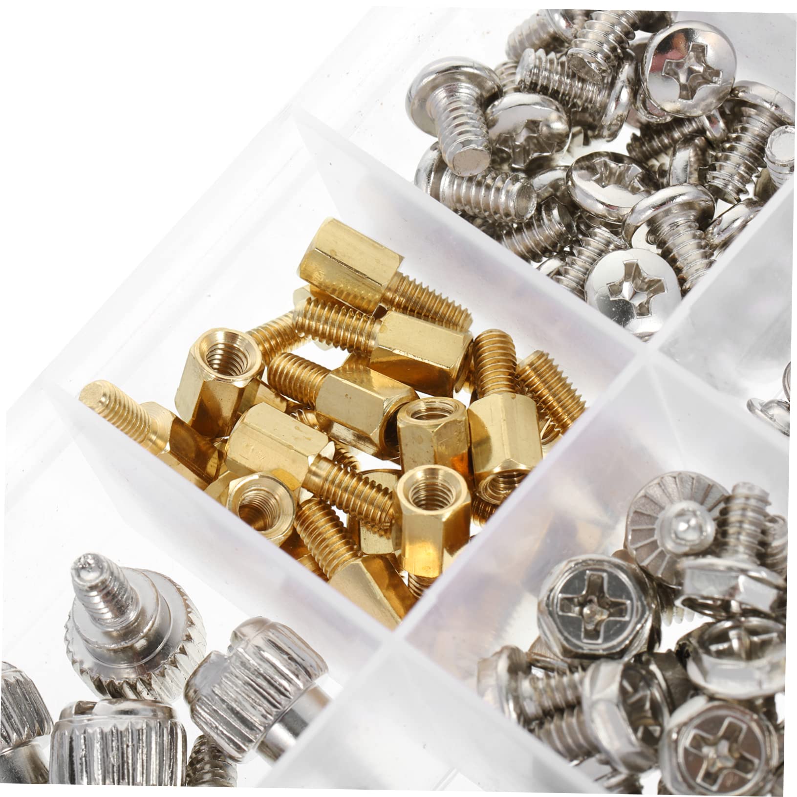 Tofficu 1 Set Computer Screw Kit Flat Head Bolts for Motherboard Power Supply Hard Drive and Fan Installation Durable for DIY Assembly