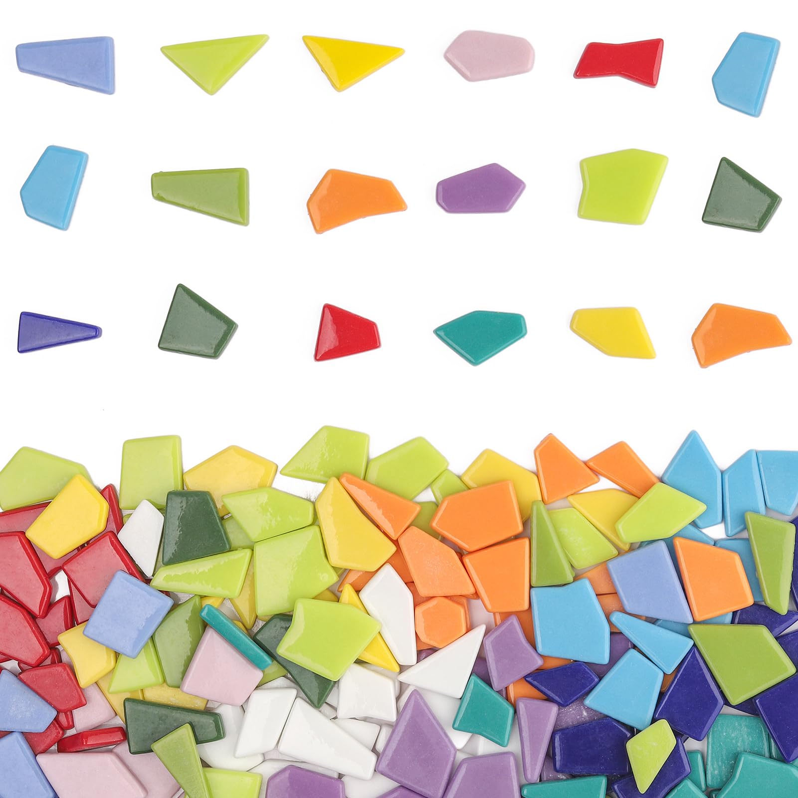 Youway Style Glass Mosaic Tiles for Crafts Bulk,454g Broken Mosaic Pieces for Crafts, Mosaic Art Crafting Supplies and DIY Mosaic Project