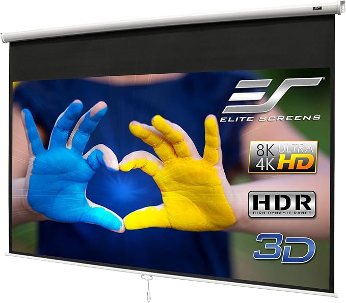 Amazon.com: Elite Screens Manual Series, 135-INCH 16:9, Pull Down ...