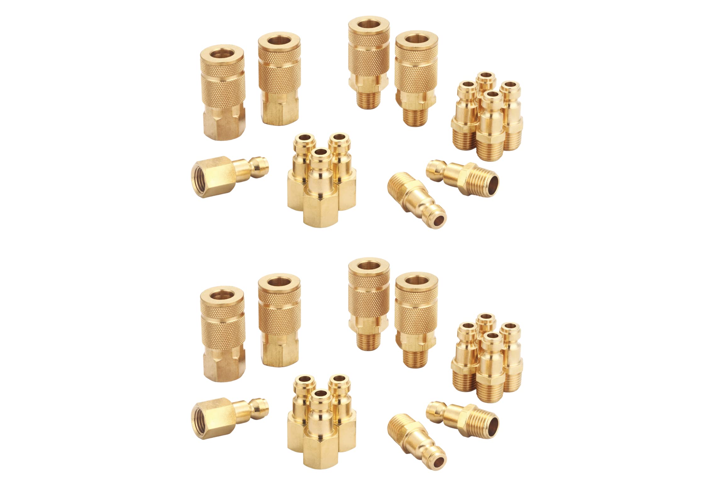 TANYA HARDWARE 28-Piece Brass Coupler and Plug Kit