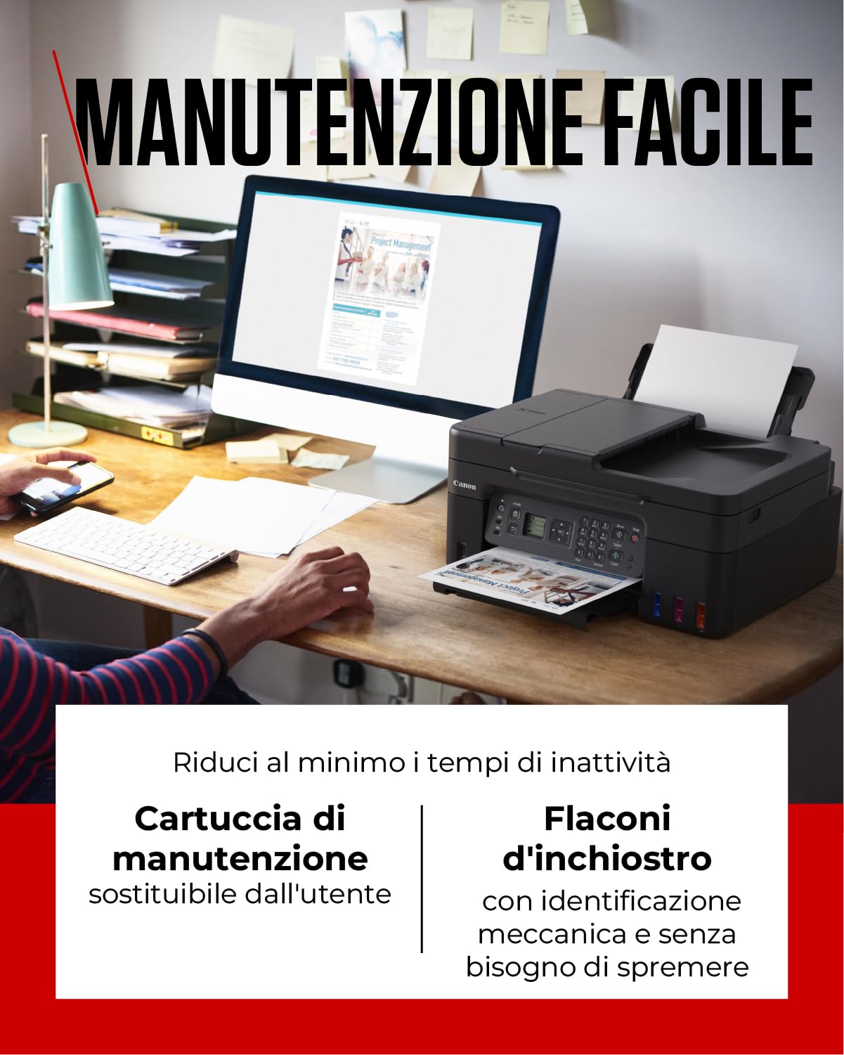 Canon Serie PIXMA G4570 - Stampante Multifunzione, Fotocopiatrice, Scanner e Fax MegaTank per la Casa | Connettività Wireless per Smartphone | Stampante Wifi per Uso Domestico