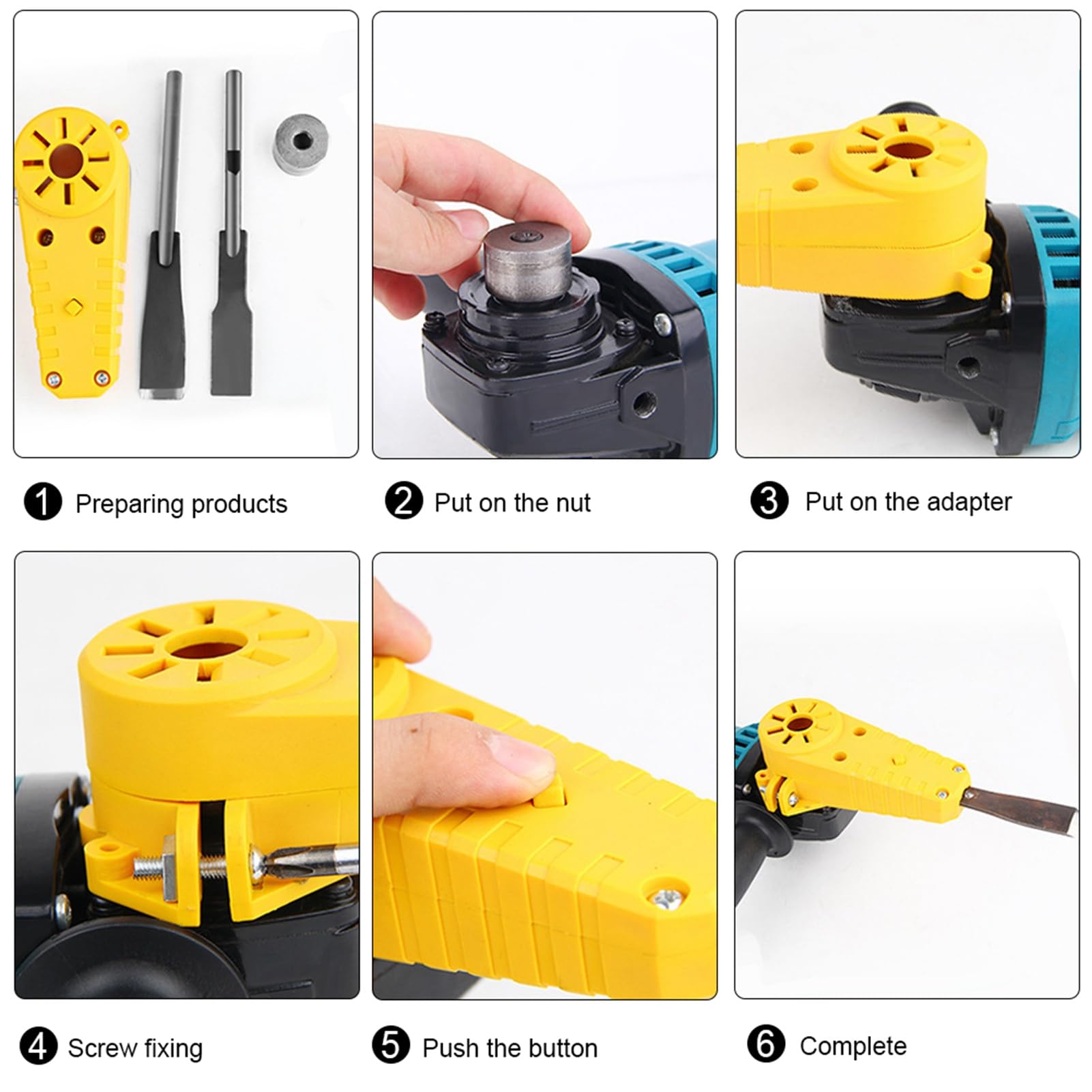 ViaGasaFamido Angle Grinder Attachment for Wood Carving & Engraving, Compatible with M10 M14 Grinders - Image 4