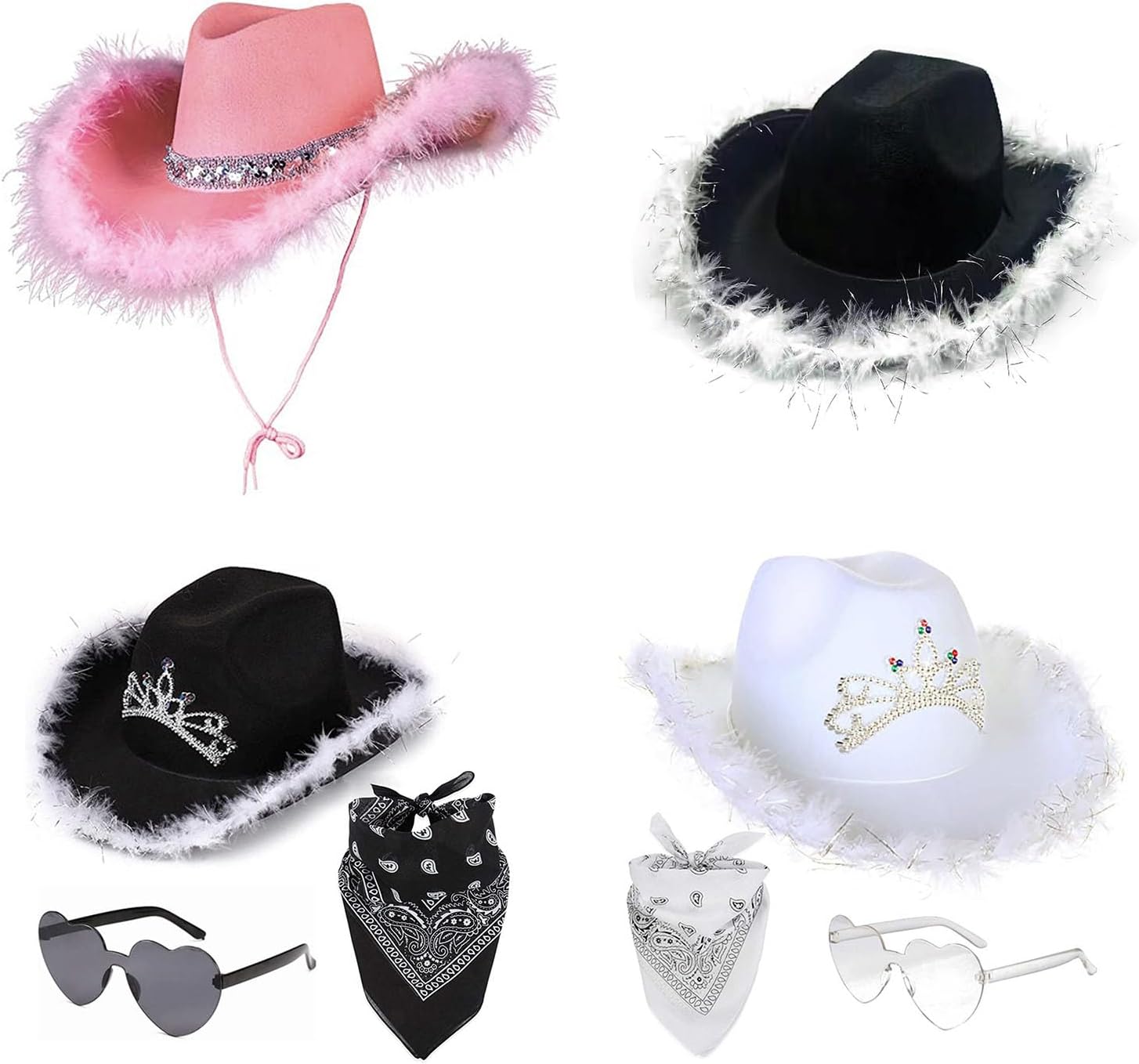 Cowboy hat,Hat Bride Bride Bachelorette Party Hats Bridal Party Hats Disco Fedoras