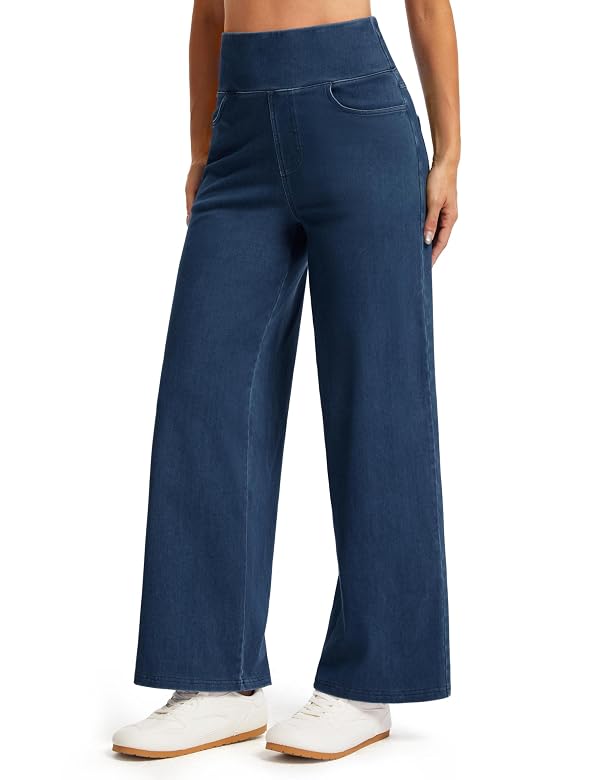 THE GYM PEOPLE Women's Wide Leg Jeans High Waisted Straight Denim Pants by THE GYM PEOPLE - Used condition - Image 2