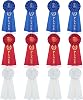 MTLEE Rosette Ribbon Set Award Ribbons 1st Place Prize Winner Grand 1st 2nd 3rd Place Ribbons for Swimming Gymnastics Track Prizes, 1st Blue, 2nd Red, 3rd White(3 Pieces)