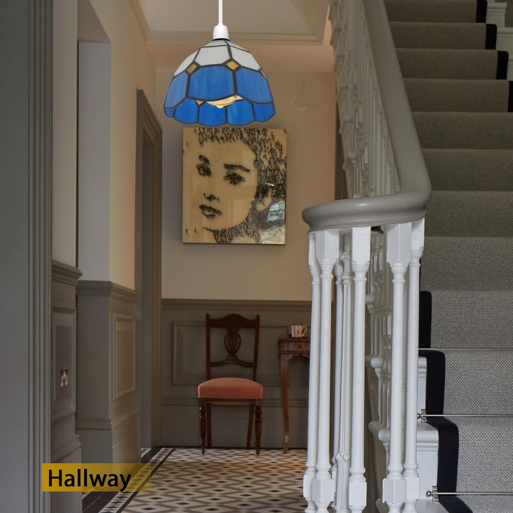 Tiffany Glass Shades,Stained Glass Lampshade, Pendant Lighting Easy Fit Shades - Image 2
