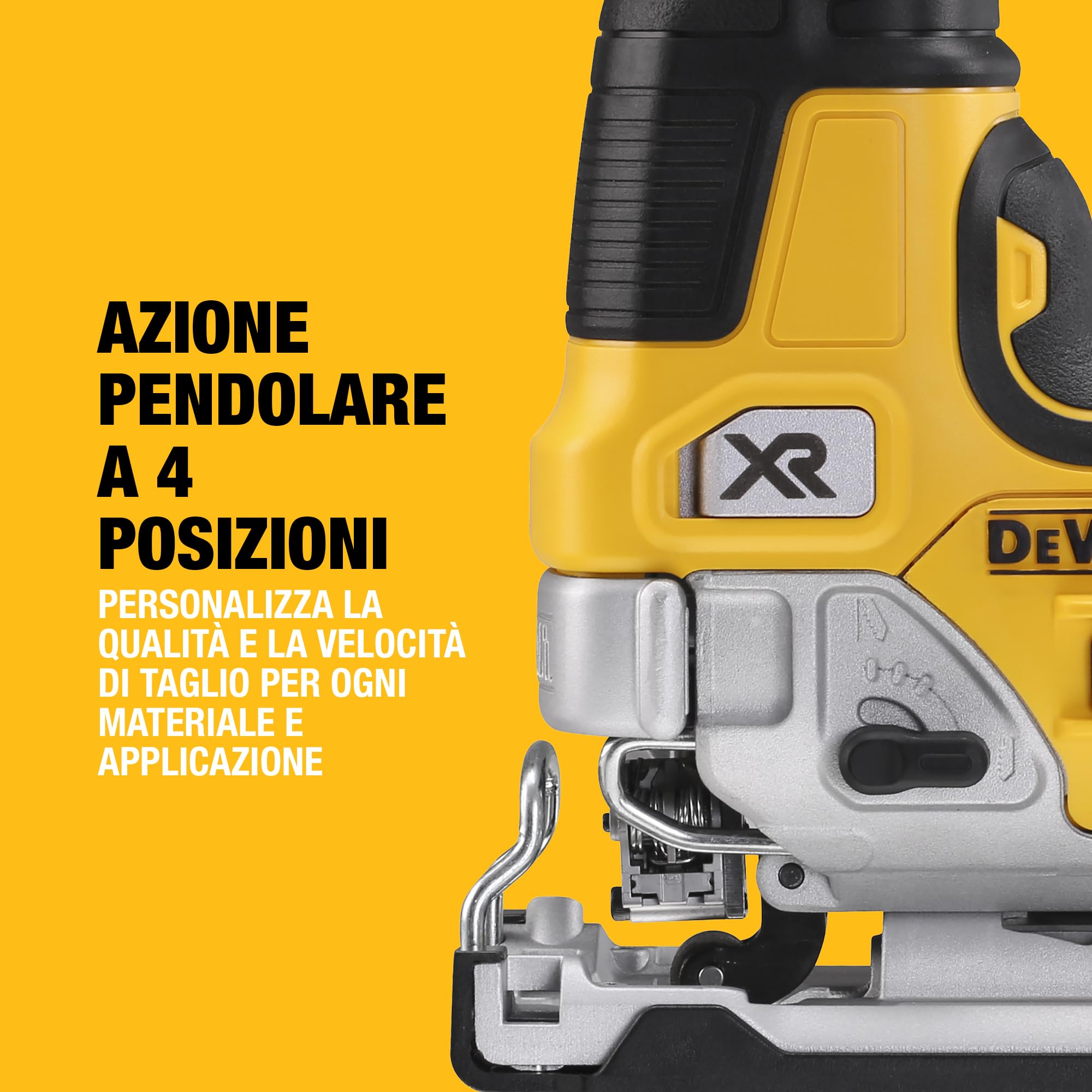 DEWALT Seghetto alternativo 18 V XR senza spazzole, impugnatura sul corpo, solo corpo macchina, DCS335N-XJ