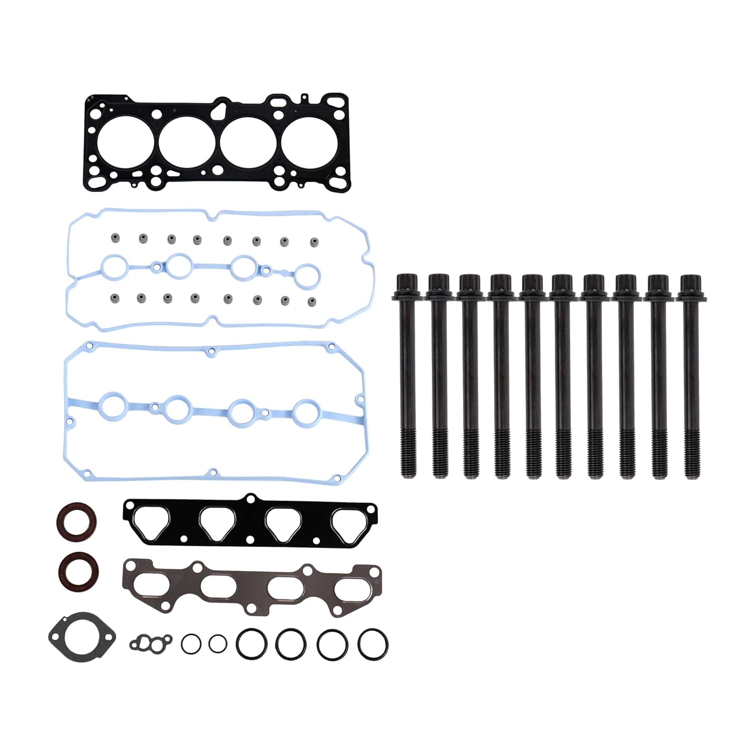 DNJ HGB429 Cylinder Head Gasket Set with Head Bolt Kit for 2003-2005 Kia Rio 1.6L 1594cc L4 DOHC