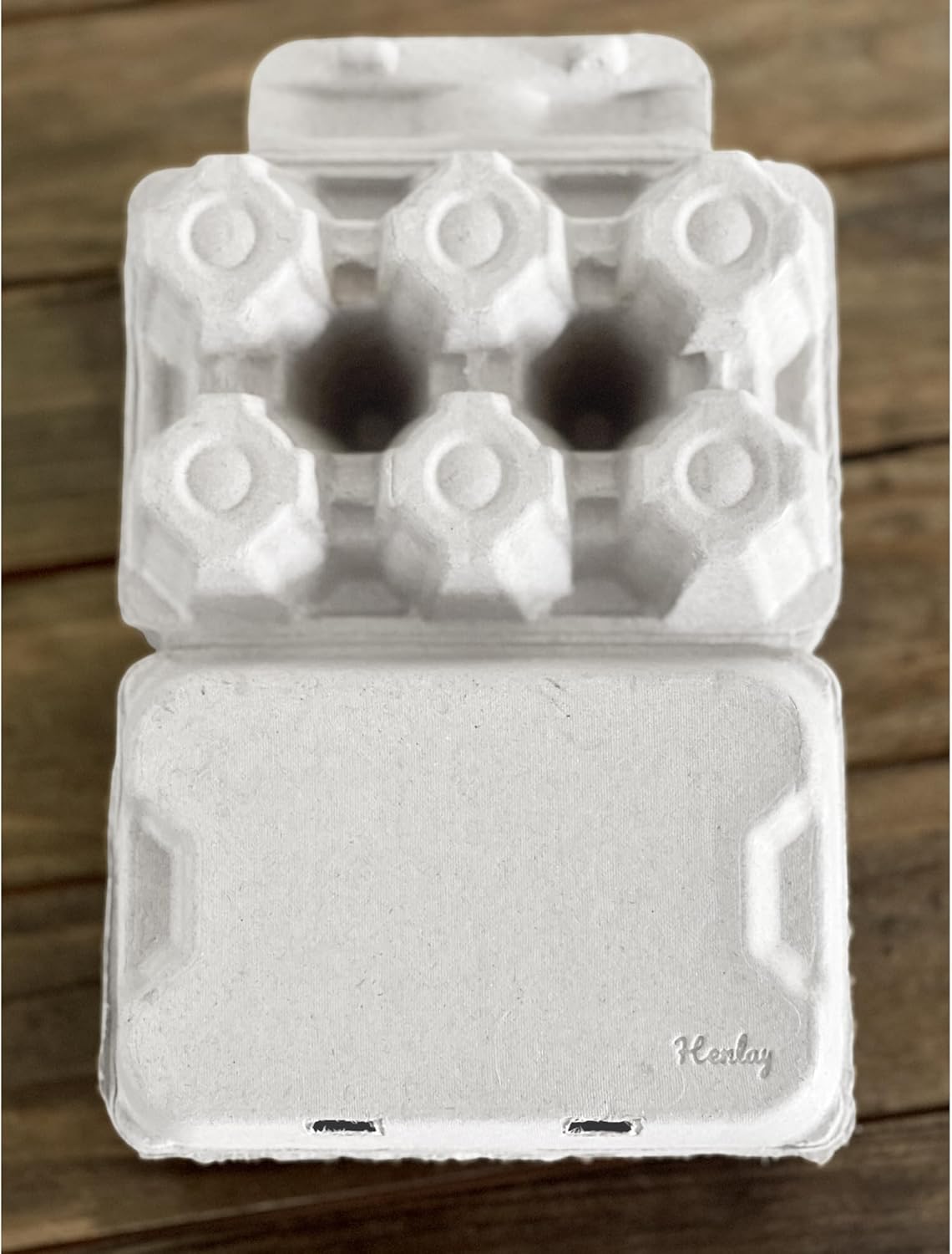 Henlay White Duck Egg Cartons- Holds Half Dozen Jumbo Eggs- Blank Flat Top (20)