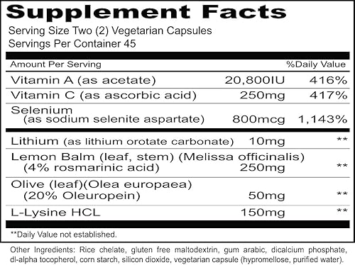 Miniatura 2 de Priority One Vitaminas H2PLX 90 cápsulas vegetarianas Fórmula especializada de apoyo inmunológico con litio, extracto de melisa y otros nutrientes