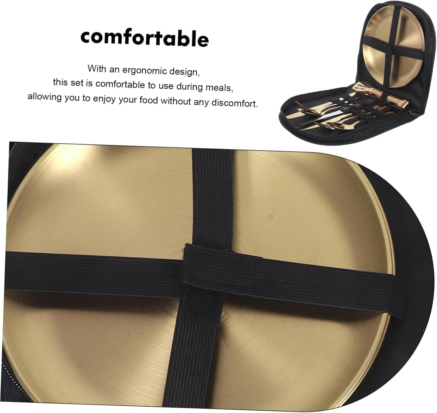 1set Stainless Steel Camping Cutlery Case Portable Utensils for Outdoor Dining Includes Fork Spoon for Picnics Hiking and Travel