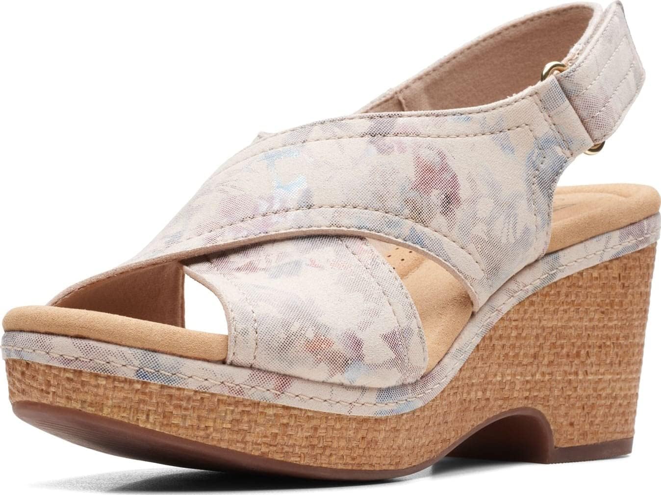 Clarks Giselle Beach Sandali Con Zeppa Donna - Eleganti E Comodi In Pelle Bianca