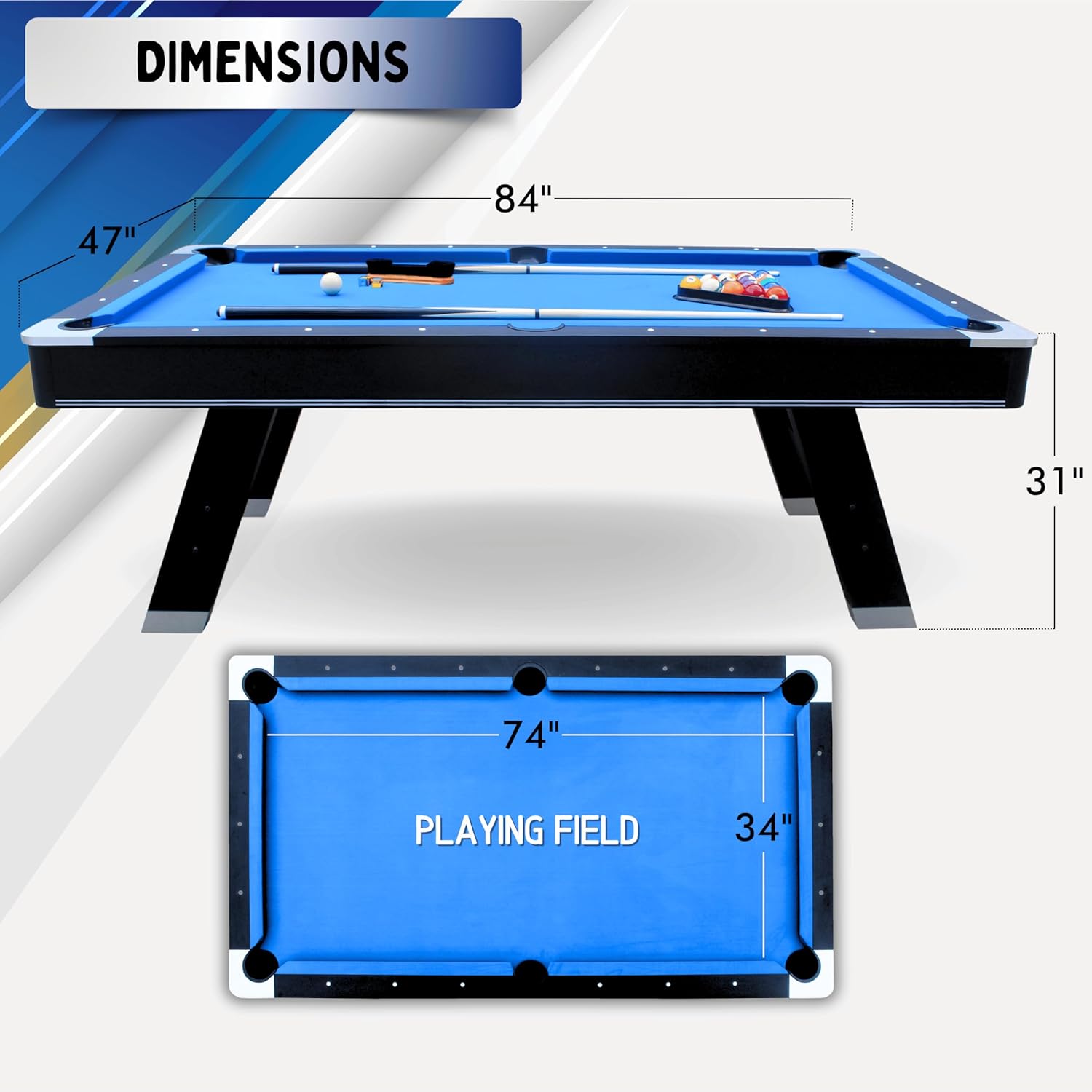 Freetime Fun 7 ft Multi-Game Table. Billiards, Table Tennis and Handy Serving Table. Get Two Great Games on This Stylish, Solid Table, for The Price of One! All Game Accessories Included.