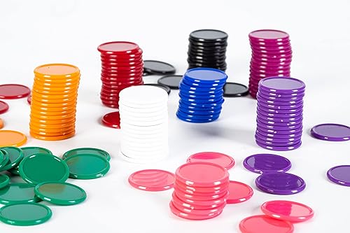 Miniatura 5 de Smartdealspro 300pcs 1 pulgada 10 colores opaco plástico aprendizaje contadores contando mini fichas de juego de fichas de póquer