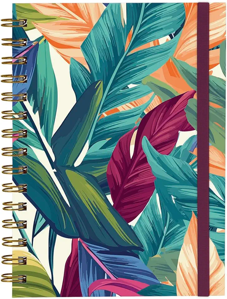 Caderno Plus 100 Fls Botanics Tropical Leaves 14x20
