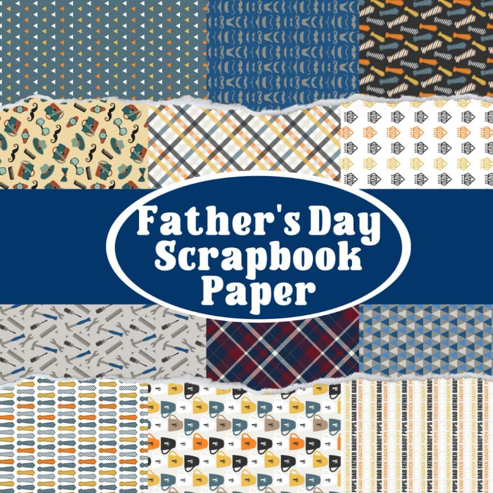 FATHERS DAY SCRAPBOOK PAPER: Craft Paper Pad Double Sided Scrapbooking paper