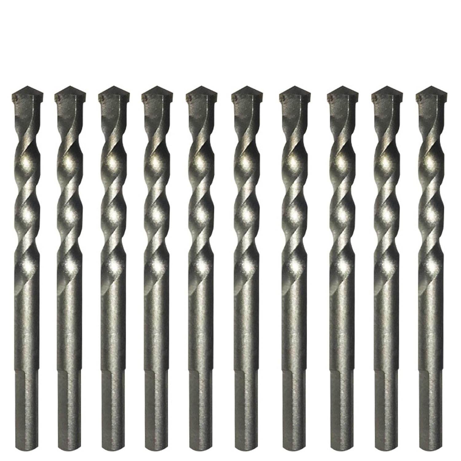 1/5Pcs Concrete Masonry Drill Bits Set 3/4/5/6/8/10/12/14/16mm Ceramic Tile Brick Cement Rock Carbide Tipped Drill Bit(12mm(10PCS))