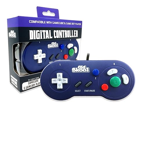 Old Skool DIGITAL Controller Compatible With Gamecube & Gameboy Player - Purple