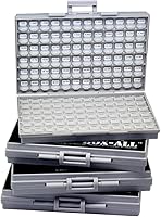 Vista 20 de AideTek SMT SMD 0201 Size 144 Values 100pc / Value Resistance Set 1% in Assortment Box-All Enclosure 14400pcs Assorted resistors kit