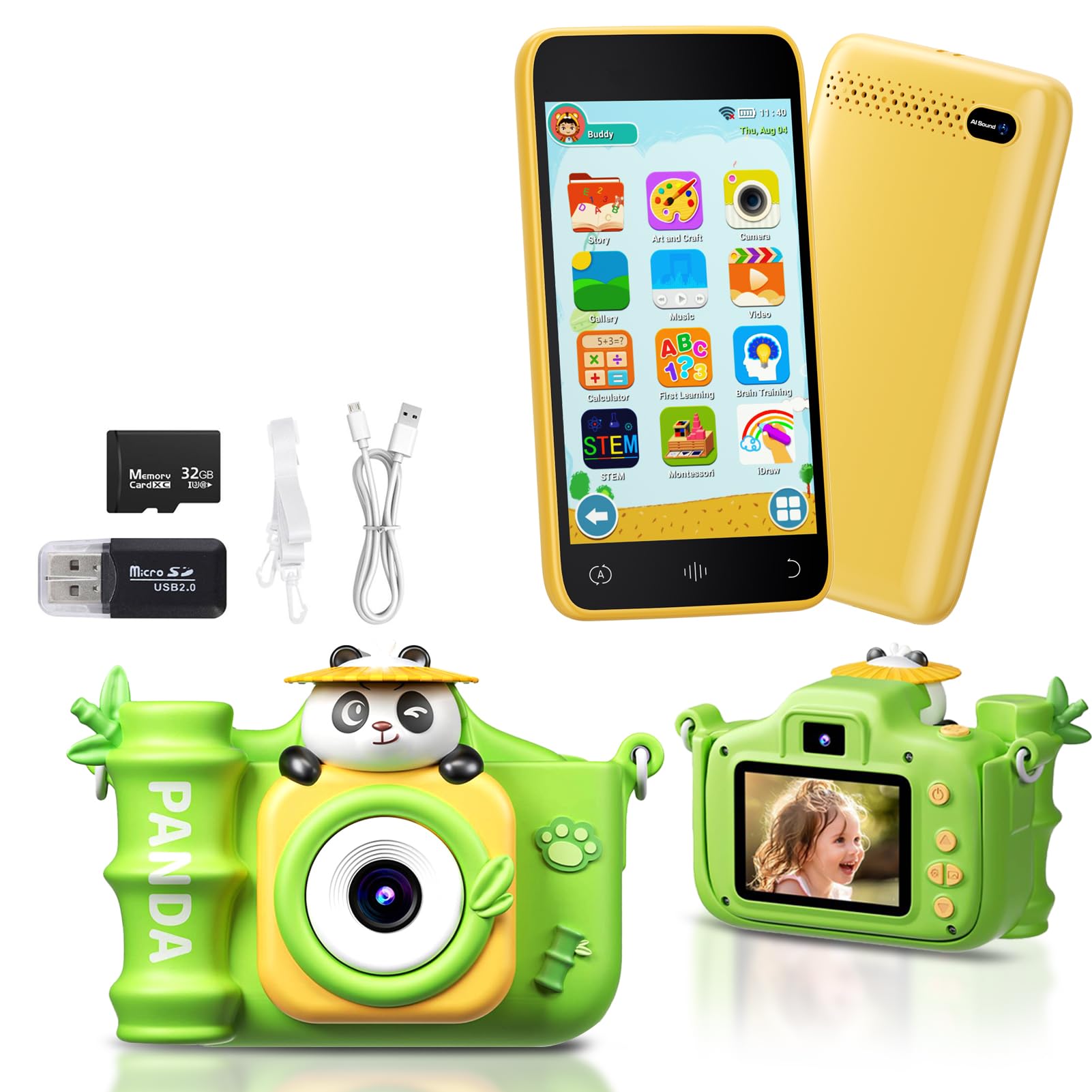 Kids Camera Toys for Boys Girls + Kids Smart Phone Toy