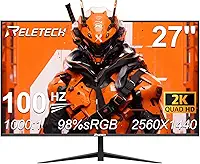 Monitor de computador de escritório para jogos QHD (2560 x 1440) de 27 polegadas, painel IPS com taxa de atualização de 2K 100 Hz, taxa de contraste de 1000:1, HDMI e DisplayPort (G27D Air
